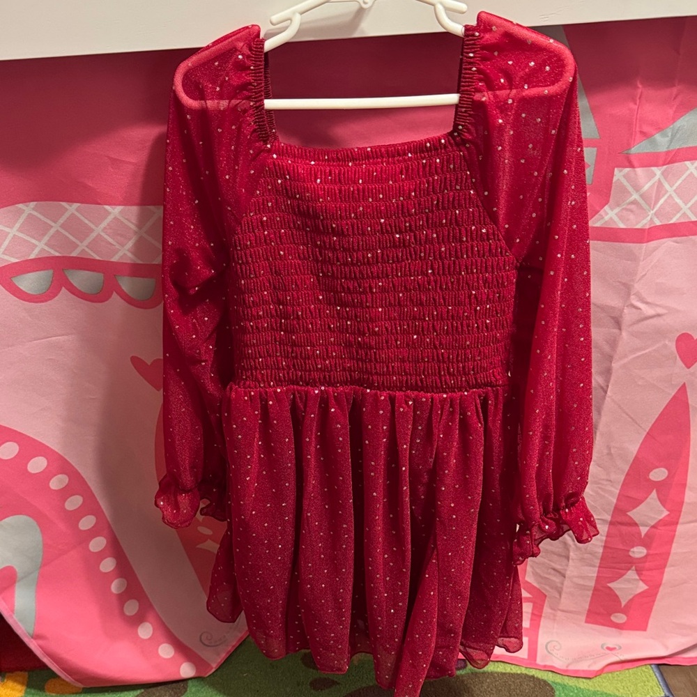 Sparkling Red Kids Dress